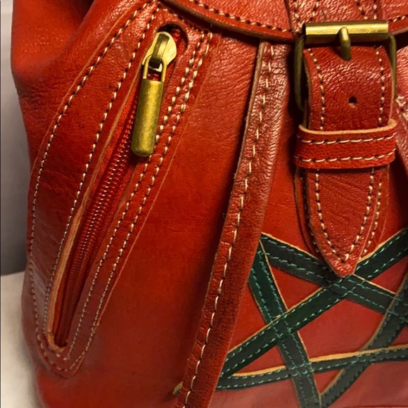 Moroccan Leather Backpack - Picture 4 of 15